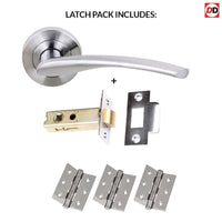 Arizona Status Lever on Round Rose - Satin Chrome Handle Pack