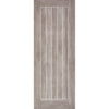 Top Mounted Black Sliding Track & Double Door - Laminate Mexicano Light Grey Doors - Prefinished