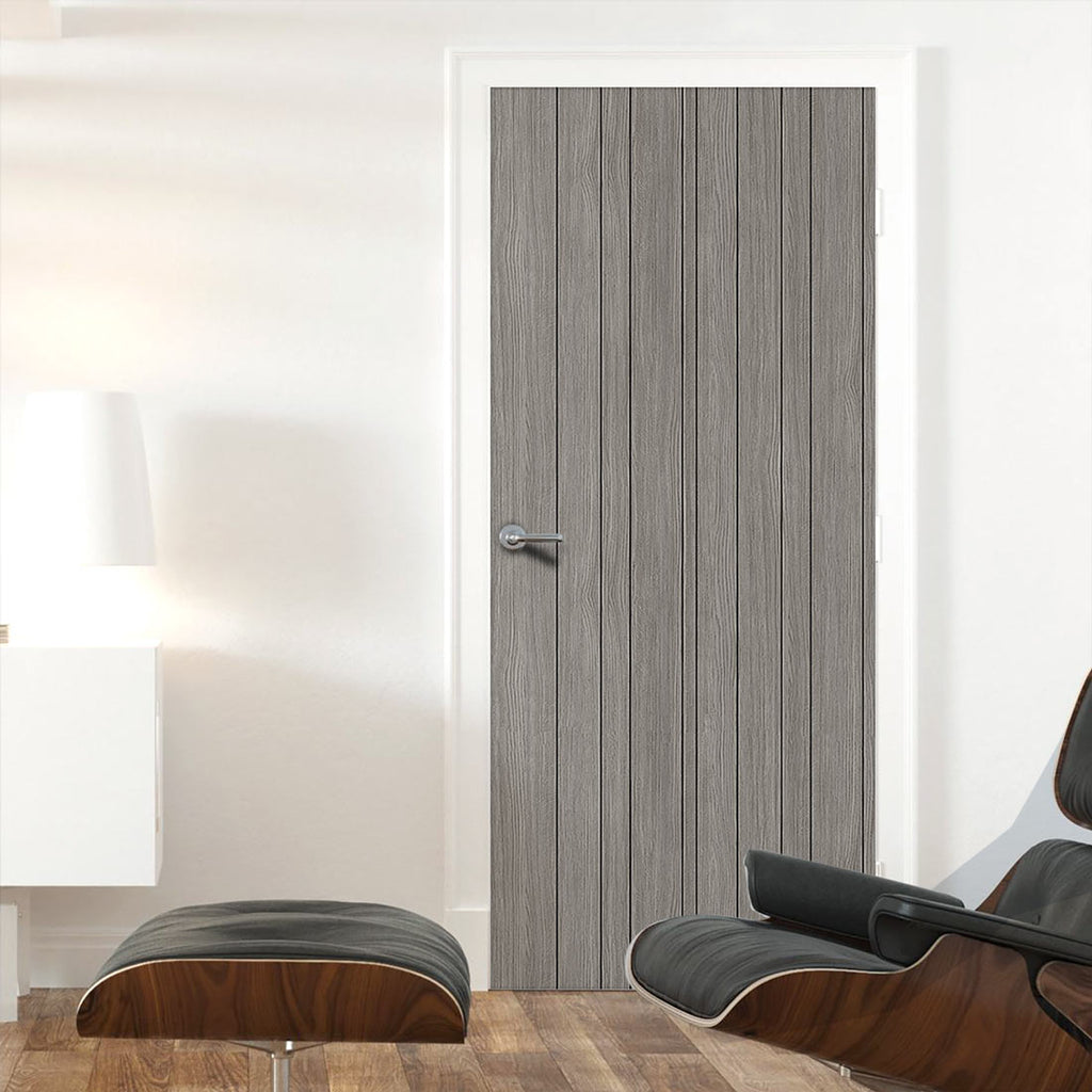 Laminate Montreal Light Grey Internal Door - 30 Minute Fire Rated - Prefinished