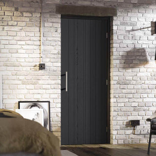 Image: Laminate Montreal Black Internal Door - Prefinished