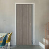 Laminate Montreal Light Grey Evokit Pocket Fire Door - 30 Minute Fire Rated - Prefinished