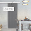 Single Sliding Door & Wall Track - Laminate Montreal Black Door - Prefinished