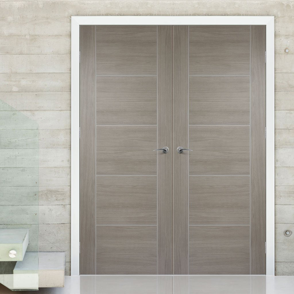 Laminate Vancouver Light Grey Door Pair - Prefinished