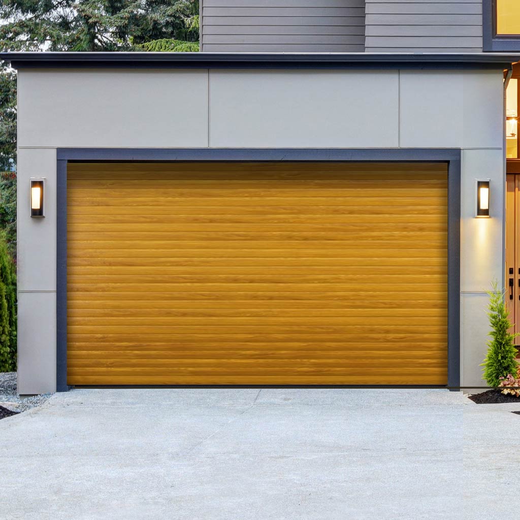 Gliderol Electric Insulated Roller Garage Door from 2147 to 2451mm Wide - Laminated Golden Oak