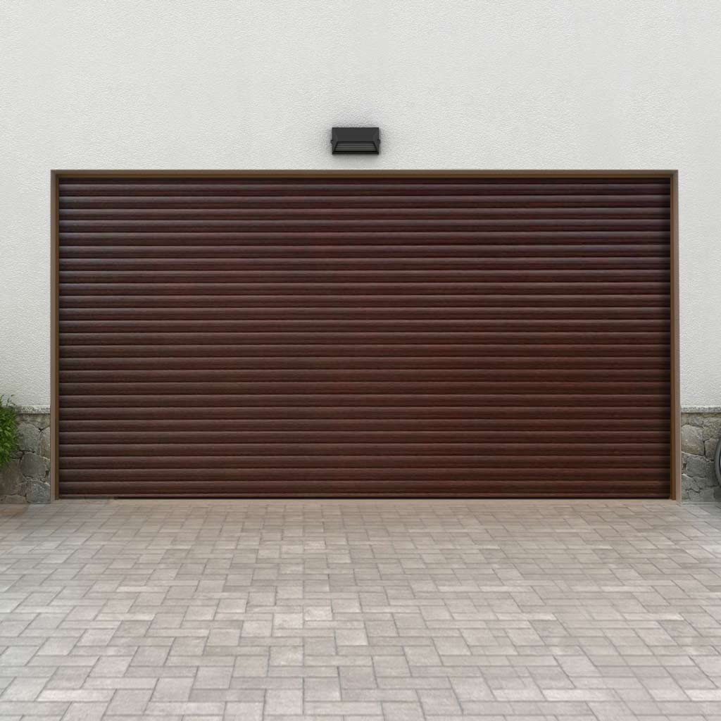 Gliderol Electric Insulated Roller Garage Door from 2911 to 3359mm Wide - Laminated Mahogany