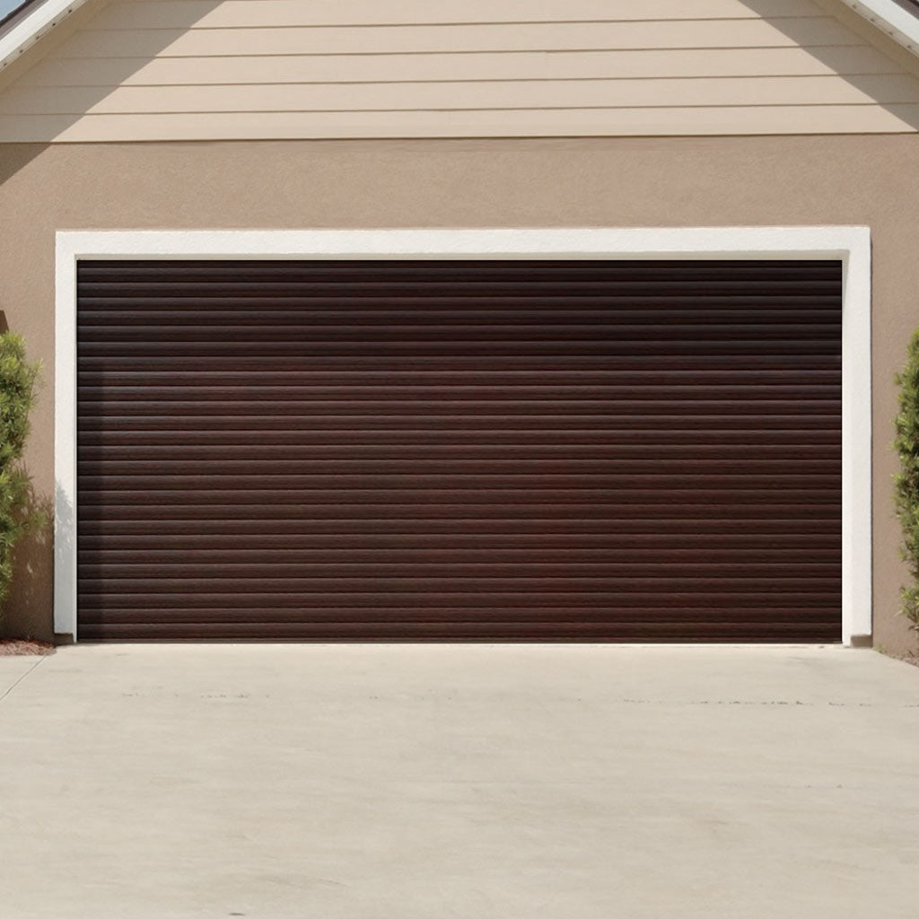 Gliderol Electric Insulated Roller Garage Door from 2452 to 2910mm Wide - Laminated Mahogany