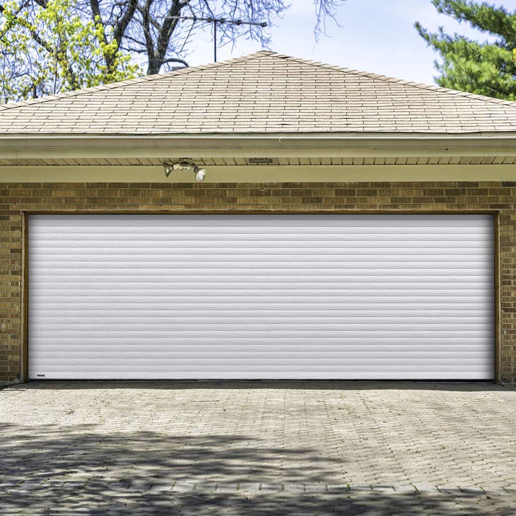 Gliderol Electric Insulated Roller Garage Door from 4291 to 4710mm Wide - Laminated Woodgrain White