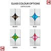 Country Style Aruba 3 Composite Front Door Set with Central Laptev Green Glass - Shown in Green