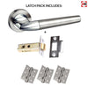 Toulon Mediterranean Lever on Rose - Satin Nickel - Polished Chrome Handle Pack