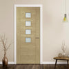 prefinished bespoke palermo oak 4l glazed door