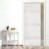 Lauder 8mm Obscure Glass - Clear Printed Design - Single Evokit Glass Pocket Door