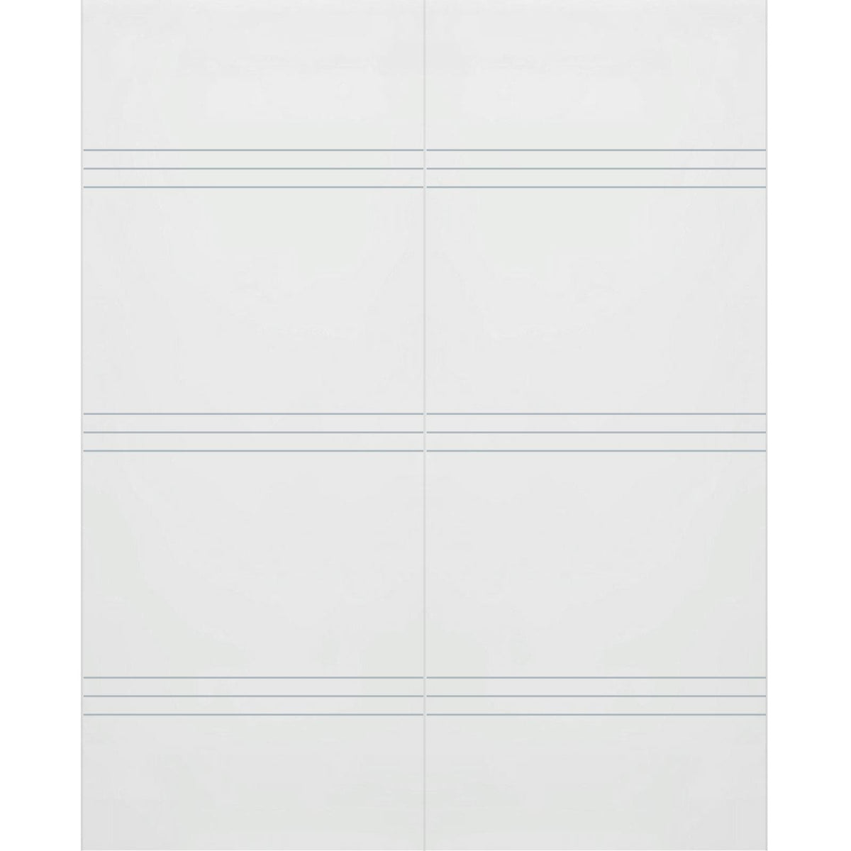 Double Glass Sliding Door - Lauder 8mm Obscure Glass - Clear Printed Design - Planeo 60 Pro Kit