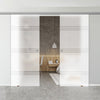 Double Glass Sliding Door - Lauder 8mm Obscure Glass - Clear Printed Design - Planeo 60 Pro Kit