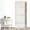 Lauder 8mm Obscure Glass - Clear Printed Design - Single Absolute Pocket Door