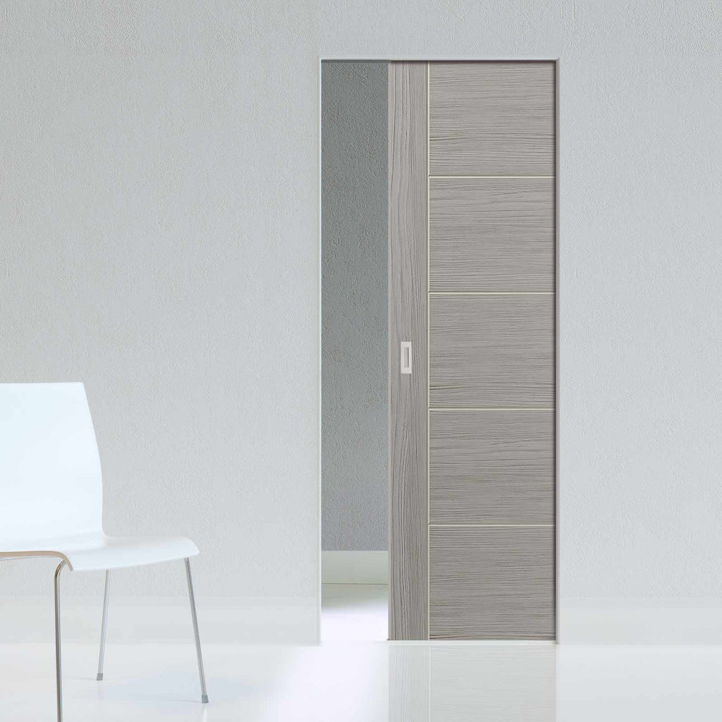 Laminates Lava Painted Absolute Evokit Pocket Door - Prefinished