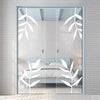 Leaf Print 8mm Clear Glass - Obscure Printed Design - Double Evokit Glass Pocket Door
