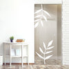 Leaf Print 8mm Clear Glass - Obscure Printed Design - Single Absolute Pocket Door