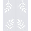 Double Glass Sliding Door - Leaf Print 8mm Clear Glass - Obscure Printed Design with Elegant Track