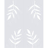 Leaf Print 8mm Clear Glass - Obscure Printed Design - Double Absolute Pocket Door