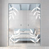 Leaf Print 8mm Clear Glass - Obscure Printed Design - Double Absolute Pocket Door