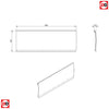355x127mm Letter Tidy - Satin Chrome