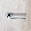 Serozzetta Dos SZC020 Lever Latch Handles on Round Rose - 2 Finishes