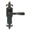 Antique Black Ludlow LF5114 Narrow Plate Lever Latch Handle on Gothic Backplate - Size 222x50mm