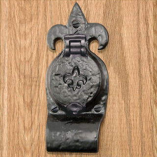 Image: Antique Black Ludlow LF5543 Fleur De Lys Door Cylinder Pull - Size 144x63mm