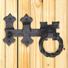 Antique Black Ludlow LF5547 Ring Handle Gate Latch Set - Size 152mm