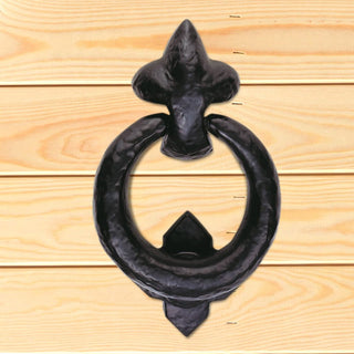 Image: Antique Black Ludlow LF5590 Ring Door Knocker -Size 95mm