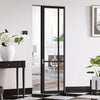 Liberty 4 Pane Black Primed Absolute Evokit Single Pocket Door - Clear Glass