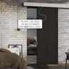 Single Sliding Door & Wall Track - Liberty 4 Panel Door - Black Primed