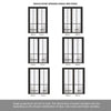 ThruEasi Room Divider - Liberty 4 Pane Black Clear Glass Prefinished Door with Single Side