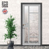 Handmade Eco-Urban Jura 5 Pane 1 Panel Solid Wood Internal Door UK Made DD6431G Clear Glass - Eco-Urban® Mist Grey Premium Primed