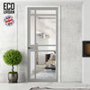 Leith 9 Pane Solid Wood Internal Door UK Made DD6316G - Clear Glass - Eco-Urban® Mist Grey Premium Primed