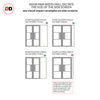 Bespoke Room Divider - Eco-Urban® Breda Door Pair DD6439C - Clear Glass with Full Glass Side - Premium Primed - Colour & Size Options