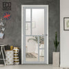 Handmade Eco-Urban Cairo 6 Pane Door DD6419G Clear Glass - Light Grey Premium Primed