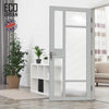 Handmade Eco-Urban Jura 5 Pane 1 Panel Solid Wood Internal Door UK Made DD6431SG Frosted Glass - Eco-Urban® Mist Grey Premium Primed