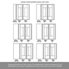 Room Divider - Handmade Eco-Urban® Portobello Door Pair DD6438F - Frosted Glass - Premium Primed - Colour & Size Options