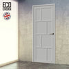 Kochi 8 Panel Solid Wood Internal Door UK Made DD6415 - Eco-Urban® Mist Grey Premium Primed