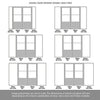 Room Divider - Handmade Eco-Urban® Berkley with Two Sides DD6309C - Clear Glass - Premium Primed - Colour & Size Options