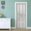 Handmade Eco-Urban Tromso 8 Pane 1 Panel Solid Wood Internal Door UK Made DD6402SG Frosted Glass - Eco-Urban® Mist Grey Premium Primed