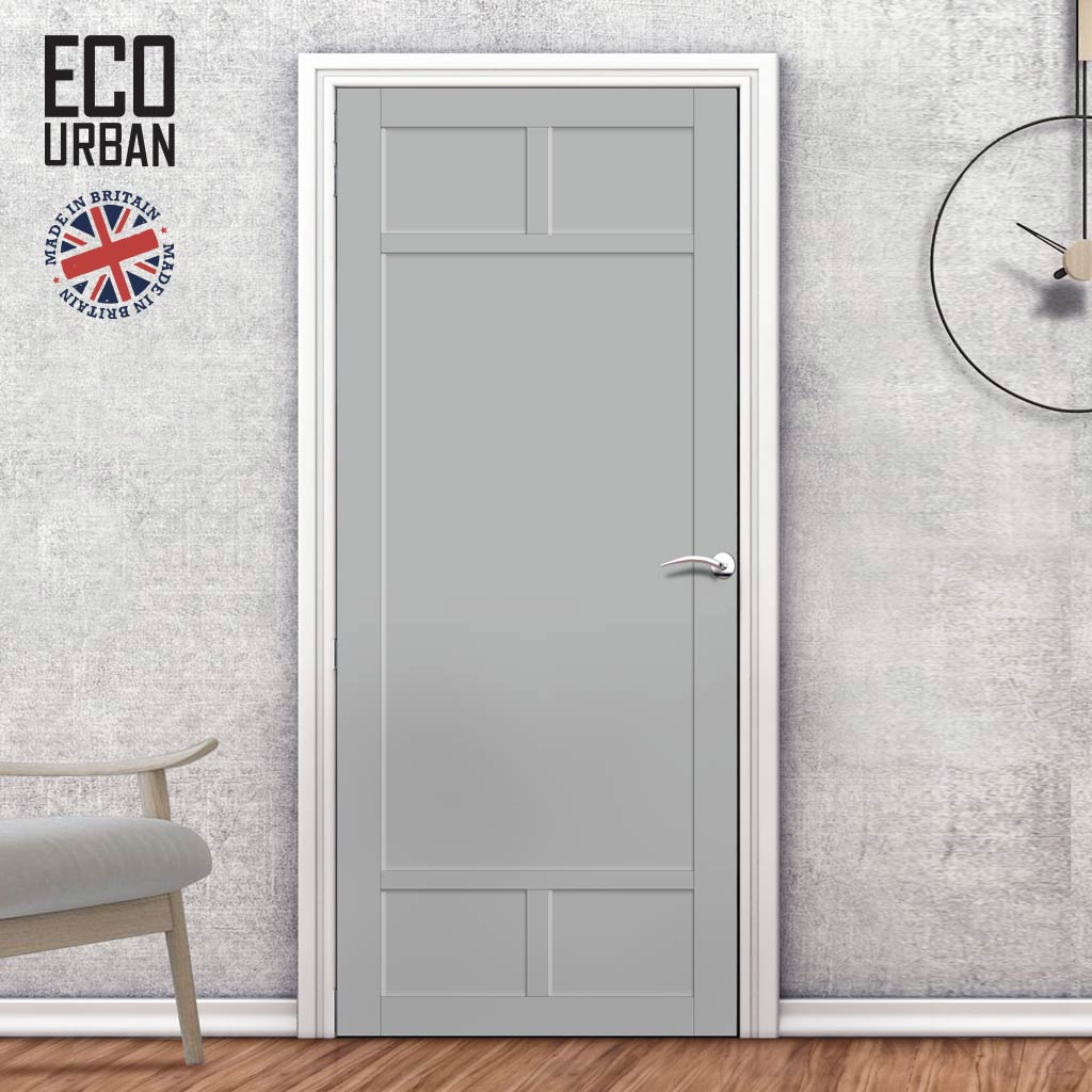 Sydney 5 Panel Solid Wood Internal Door UK Made DD6417 - Eco-Urban® Mist Grey Premium Primed