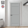 Malvan 4 Panel Solid Wood Internal Door UK Made DD6414 - Eco-Urban® Mist Grey Premium Primed