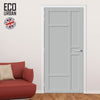 Isla 6 Panel Solid Wood Internal Door UK Made DD6429 - Eco-Urban® Mist Grey Premium Primed