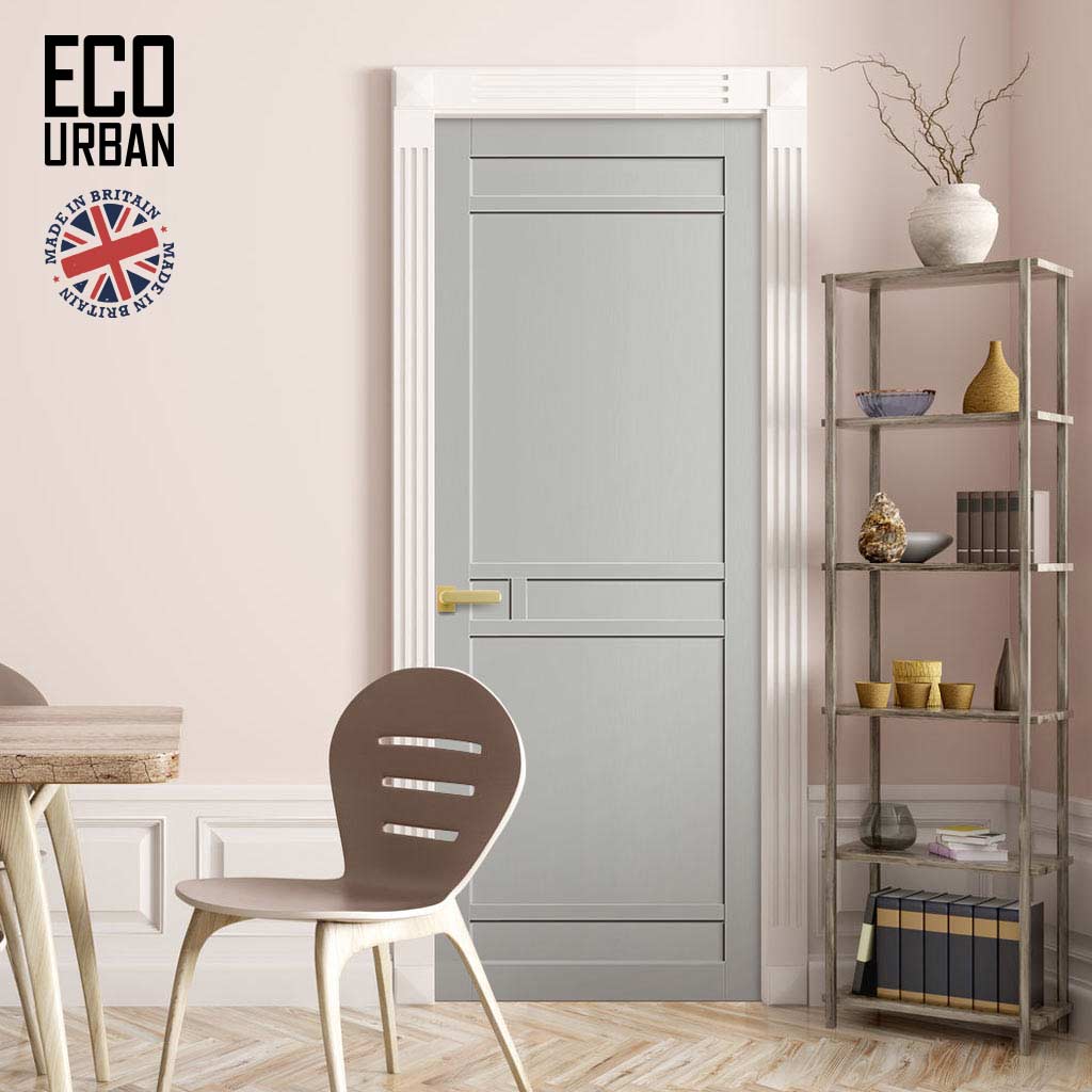 Sheffield 5 Panel Solid Wood Internal Door UK Made DD6312 - Eco-Urban® Mist Grey Premium Primed