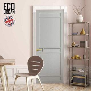 Image: Sheffield 5 Panel Solid Wood Internal Door UK Made DD6312 - Eco-Urban® Mist Grey Premium Primed