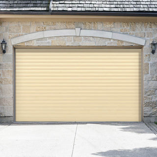 Image: Gliderol Electric Insulated Roller Garage Door from 2147 to 2451mm Wide - Light Ivory