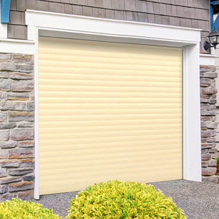 Image: Gliderol Electric Insulated Roller Garage Door from 1900 to 1994mm Wide - Light Ivory