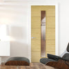 Bespoke Lille 1L Oak Flush Door - Clear Glass - Prefinished